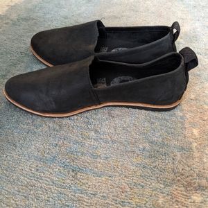 Sorel Ella slip on, black, size 7